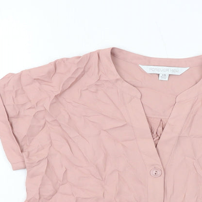 Womens UK Size XS Forever New Pink Basic Blouse
