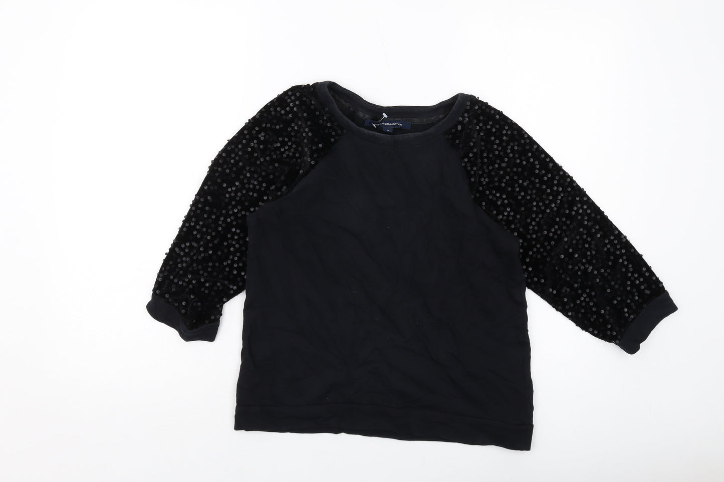 Womens UK Size S French Connection Black Pullover Sweatshirt