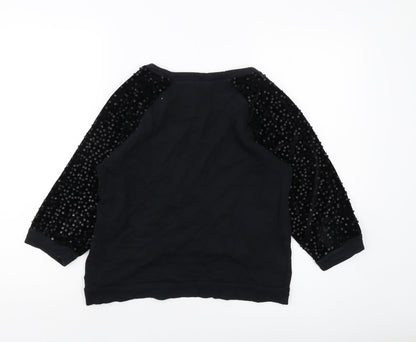 Womens UK Size S French Connection Black Pullover Sweatshirt
