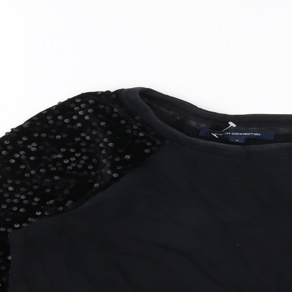 Womens UK Size S French Connection Black Pullover Sweatshirt