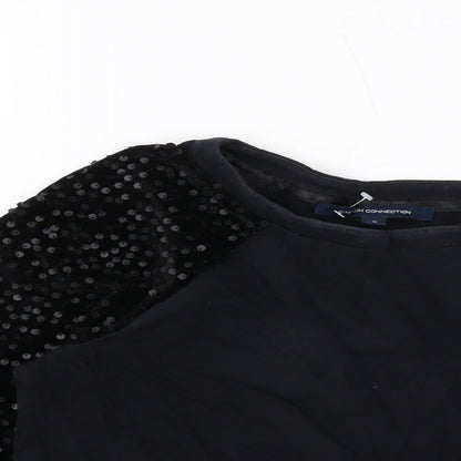 Womens UK Size S French Connection Black Pullover Sweatshirt
