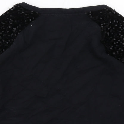 Womens UK Size S French Connection Black Pullover Sweatshirt