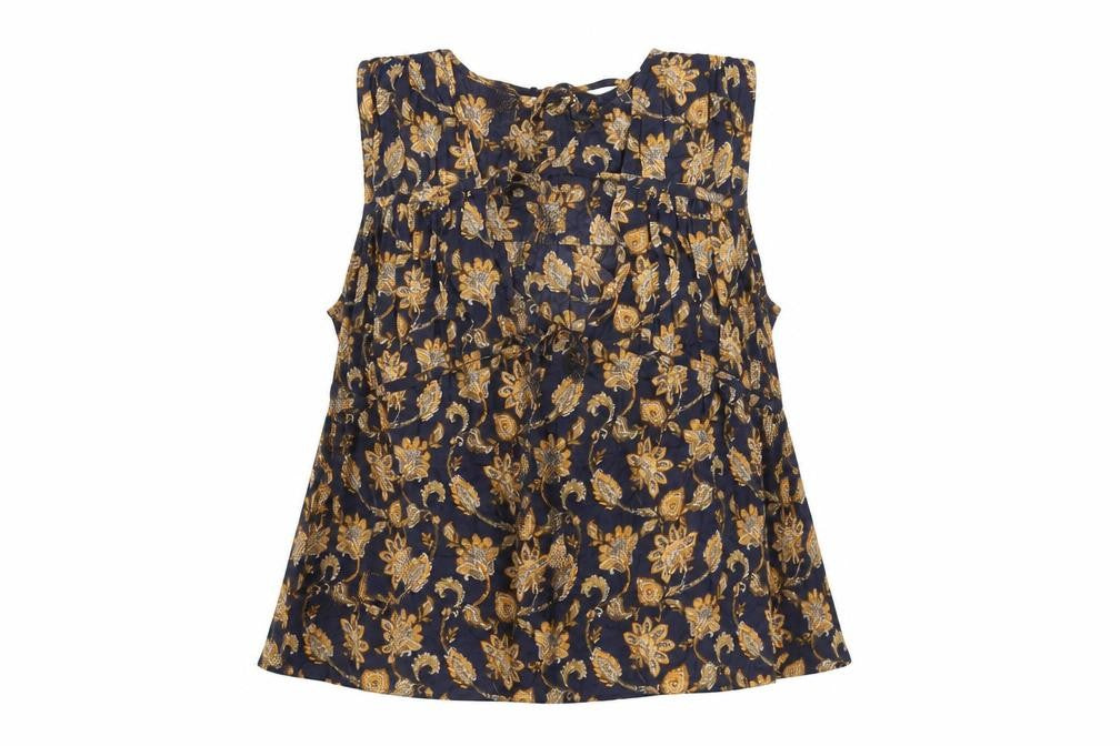 Womens UK Size S Mango Blue Basic Tank