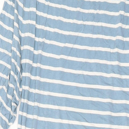 ASOS Womens Blue Striped Viscose Maxi Size 12 Round Neck Pullover