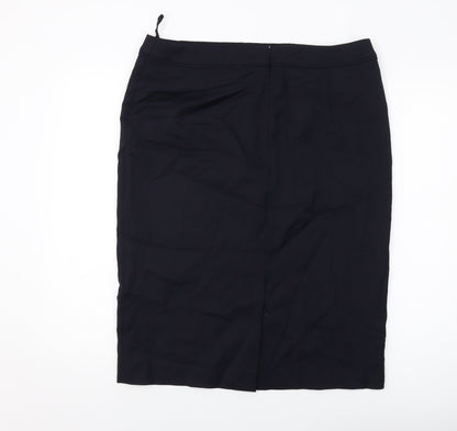 Planet Womens Blue Polyester Straight & Pencil Skirt Size 16 Zip