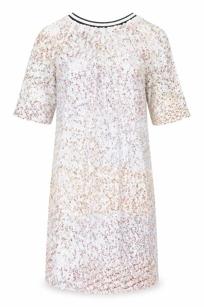 Next Womens Multicoloured Polyester Tank Dress Size 8 Round Neck Pullover - Sequins
