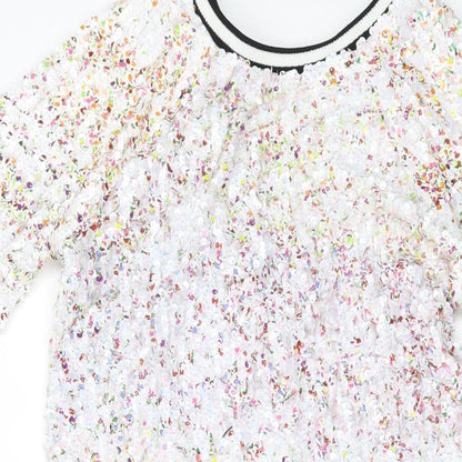 NEXT Womens Multicoloured Polyester Tank Dress Size 8 Round Neck Pullover - Sequins