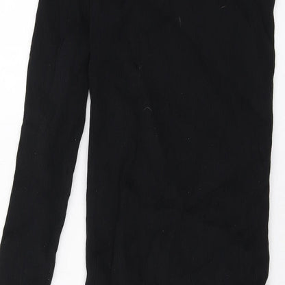 Bershka Womens Black Polyamide Mini Size M One Shoulder Pullover
