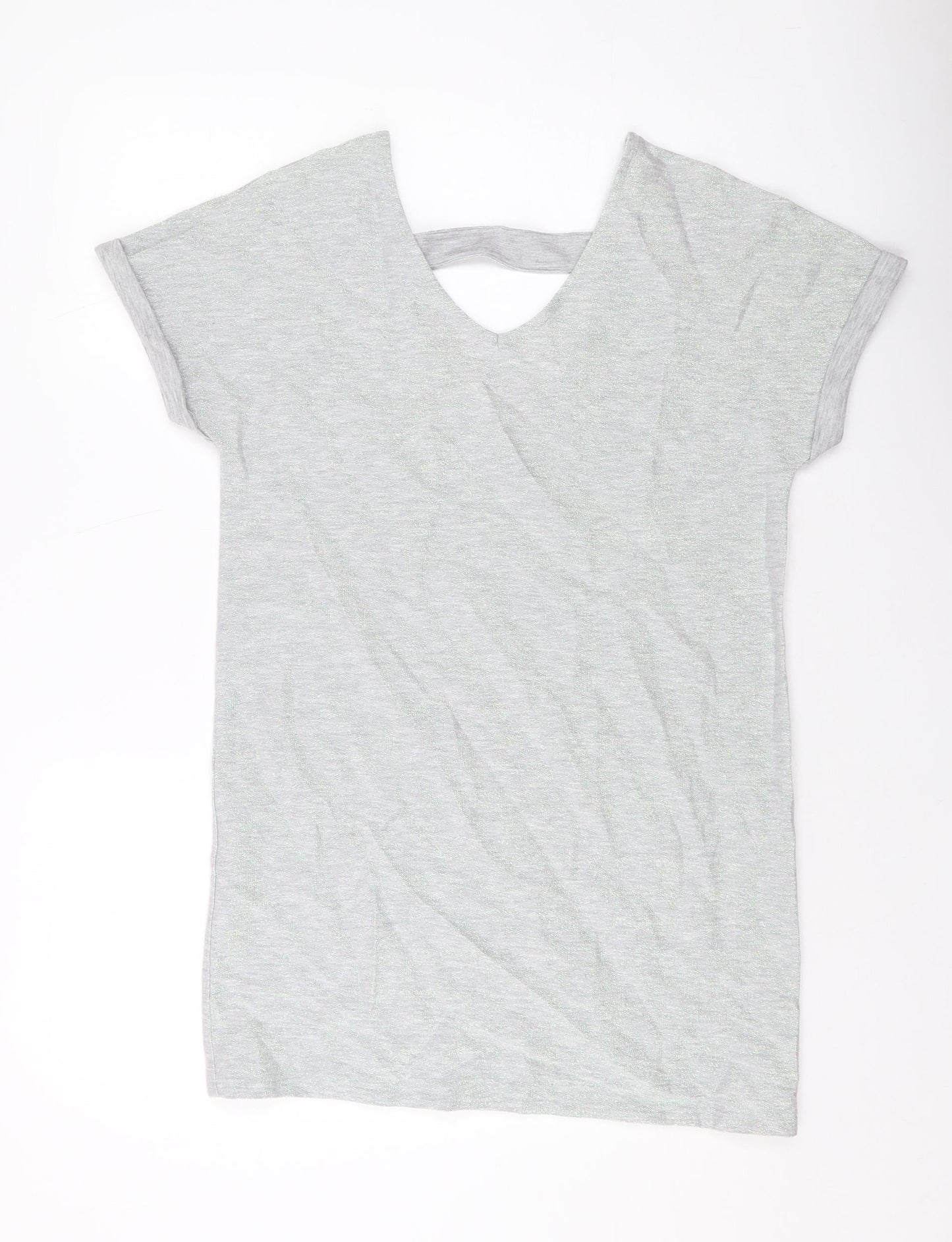Womens UK Size 10 NEXT Grey Basic Blouse
