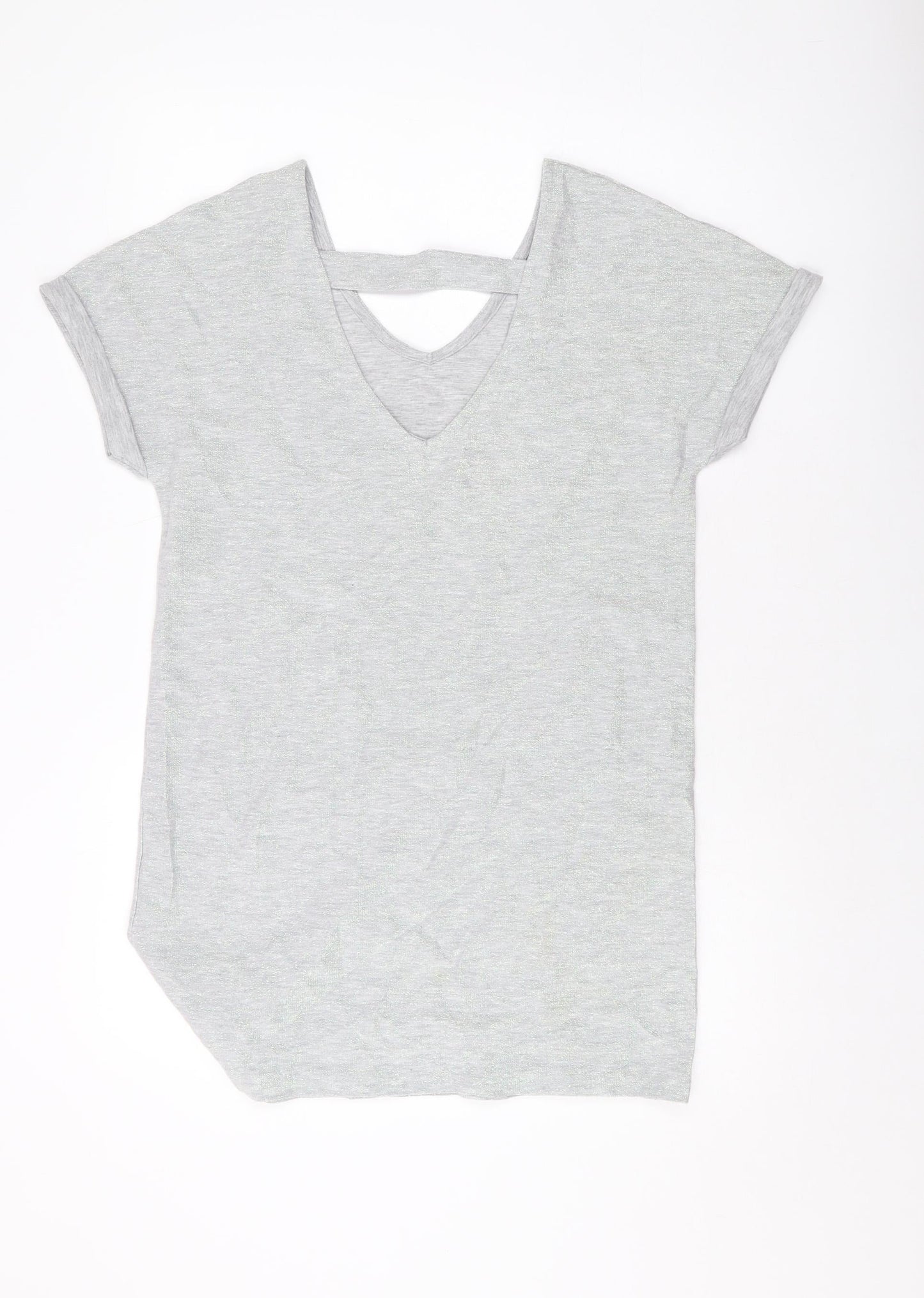 Womens UK Size 10 NEXT Grey Basic Blouse