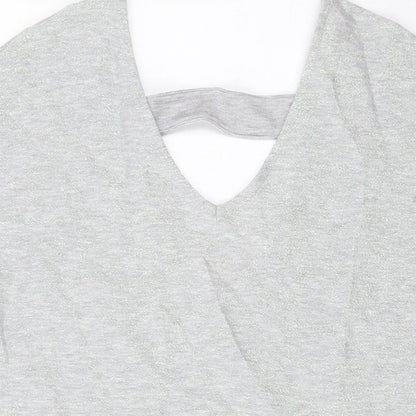 Womens UK Size 10 NEXT Grey Basic Blouse