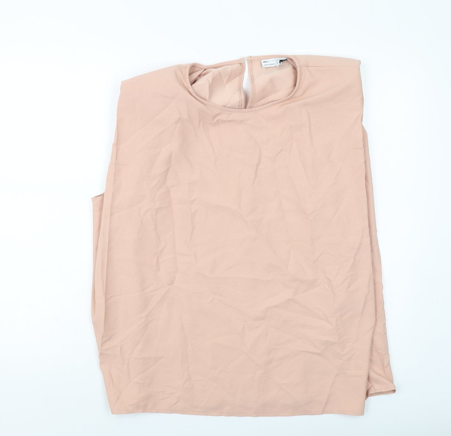 ASOS Womens Pink Polyester Basic Tank Size 18 Round Neck
