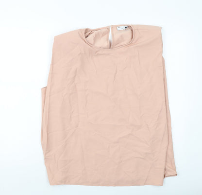 ASOS Womens Pink Polyester Basic Tank Size 18 Round Neck