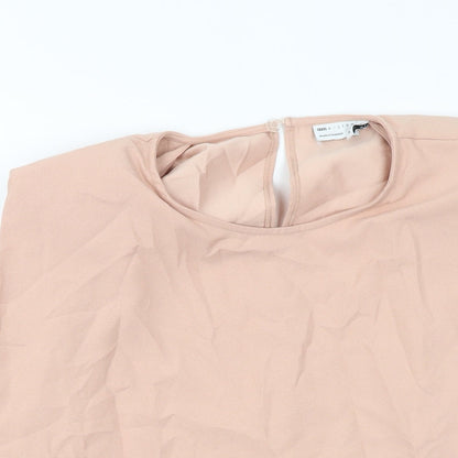 ASOS Womens Pink Polyester Basic Tank Size 18 Round Neck