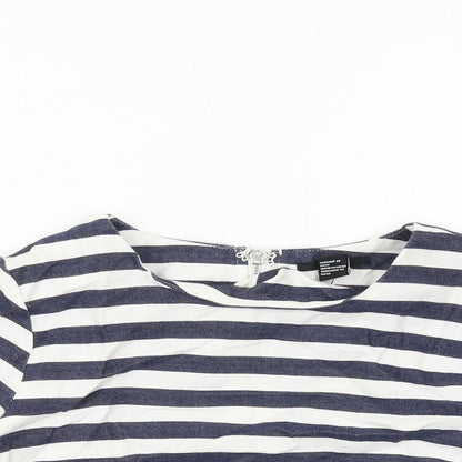 Womens UK Size S FOREVER 21 Blue Basic Blouse
