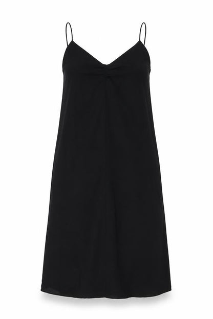 H&M Womens Black Polyester Tank Dress Size M V-Neck Pullover