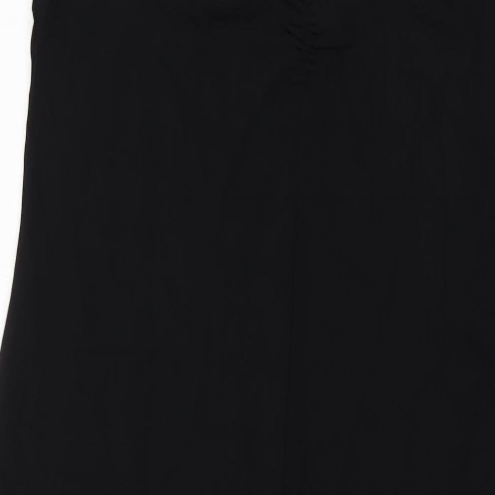 H&M Womens Black Polyester Tank Dress Size M V-Neck Pullover
