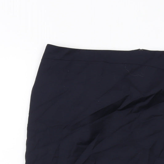 Brook Taverner Womens Blue Polyester Straight & Pencil Skirt Size 8 Zip