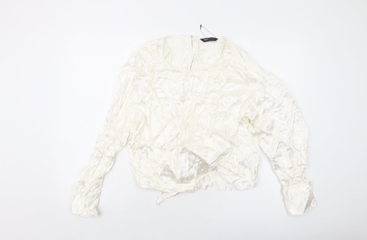 Womens UK Size 22 Marks and Spencer Ivory Basic Blouse