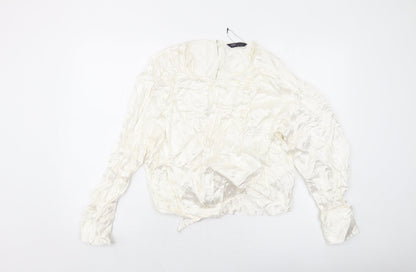 Womens UK Size 22 Marks and Spencer Ivory Basic Blouse