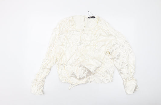 Womens UK Size 22 Marks and Spencer Ivory Basic Blouse
