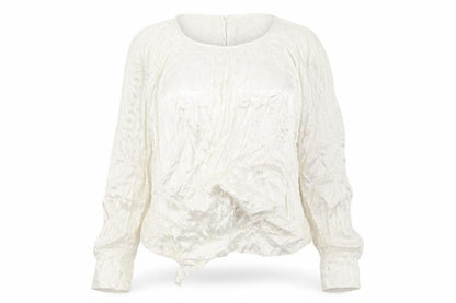 Marks & Spencer Womens Ivory Viscose Basic Blouse Size 22 Round Neck