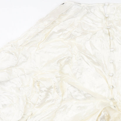 Womens UK Size 22 Marks and Spencer Ivory Basic Blouse