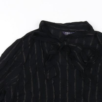 Womens UK Size 8 Marks and Spencer Black Basic Blouse