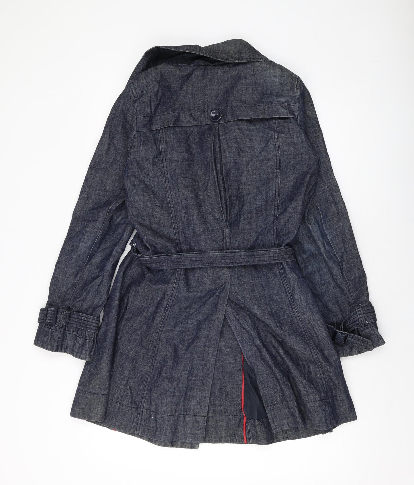 Womens UK Size 10 New Look Blue Overcoat