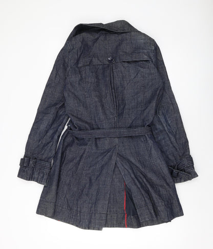 Womens UK Size 10 New Look Blue Overcoat