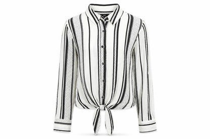 Womens UK Size 10 River Island Ivory Basic Button-Up