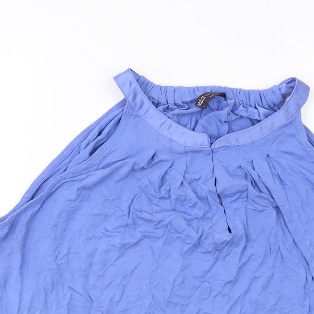 Womens UK Size 18 Marks and Spencer Blue Basic Tank