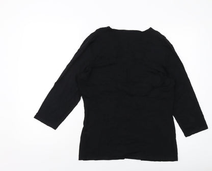 Autograph Womens Black Viscose Basic Blouse Size 18 Round Neck