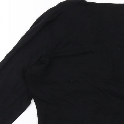 Autograph Womens Black Viscose Basic Blouse Size 18 Round Neck