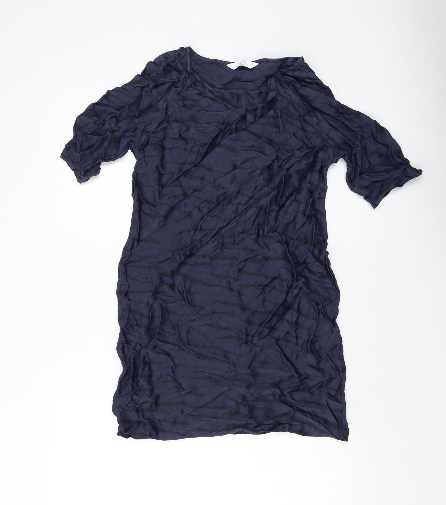 Womens UK Size 6 YAYA Black Tunic Blouse