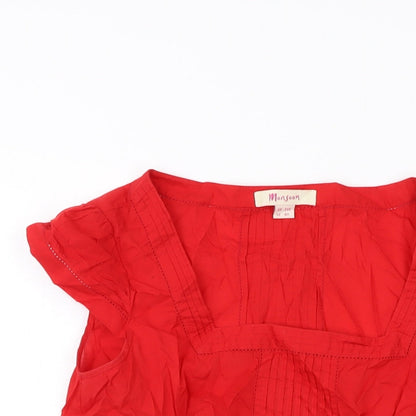 Womens UK Size 12 Monsoon Red Basic T-Shirt