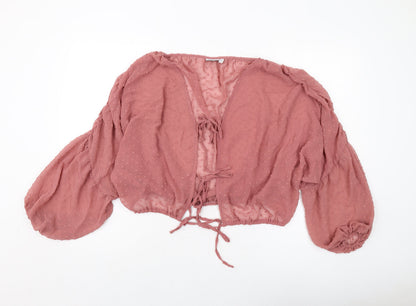 Womens UK Size 6 ASOS Pink Basic Blouse
