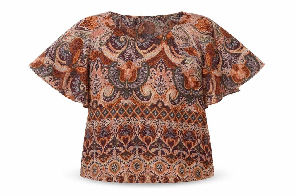 Womens UK Size 12 Only Brown Basic Blouse