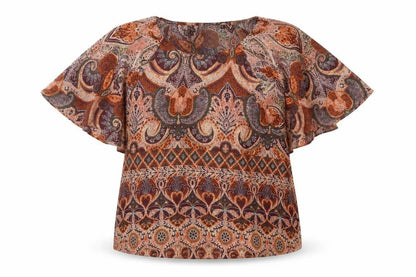 Womens UK Size 12 Only Brown Basic Blouse