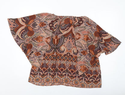 Womens UK Size 12 Only Brown Basic Blouse