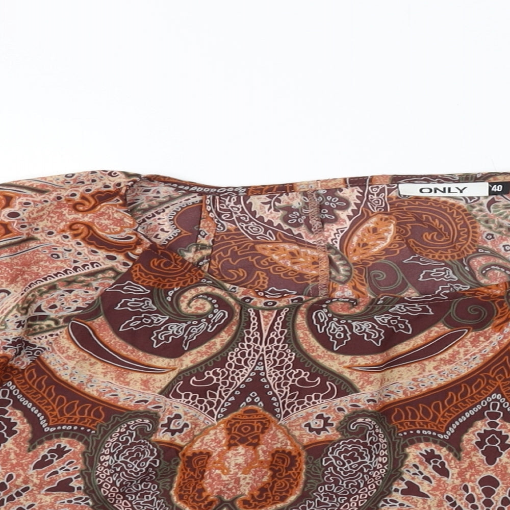 Womens UK Size 12 Only Brown Basic Blouse