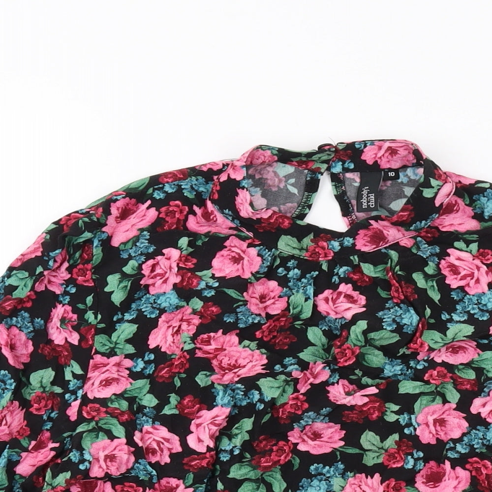 Womens UK Size 10 Nobody's Child Multicoloured Basic Blouse