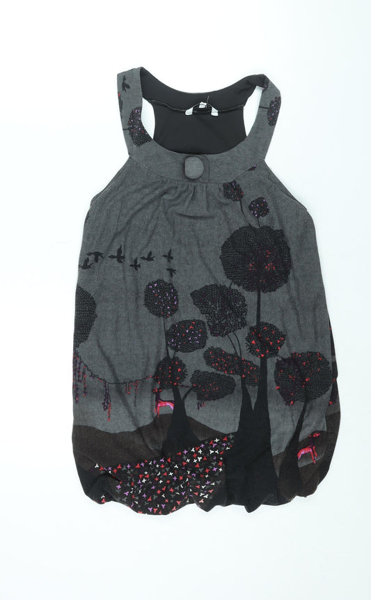 Womens UK Size 12 New Look Grey Camisole Blouse