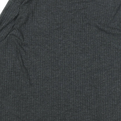 Bonmarché Womens Green Polyester Basic T-Shirt Size 12 V-Neck - Ribbed