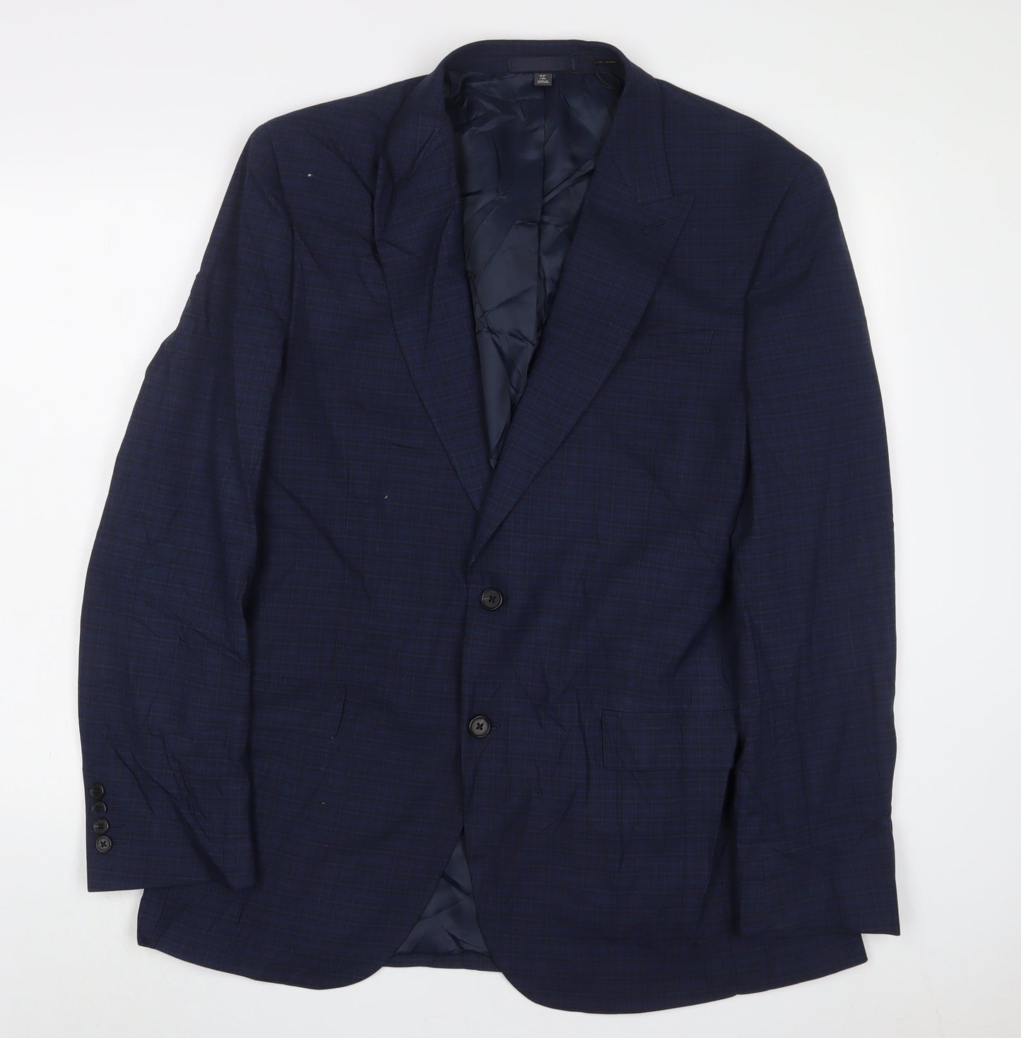 Mens UK Size 42 Marks and Spencer Regular Blue Suit Jacket