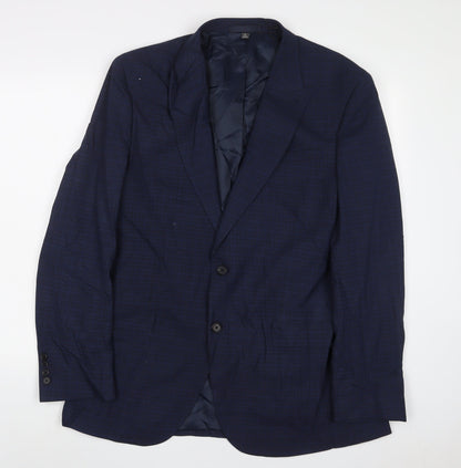 Mens UK Size 42 Marks and Spencer Regular Blue Suit Jacket