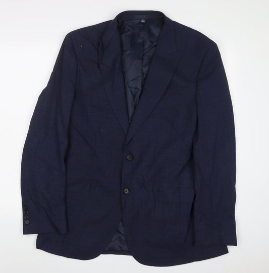 Mens UK Size 42 Marks and Spencer Regular Blue Suit Jacket
