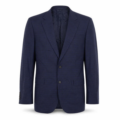 Marks & Spencer Mens Blue Plaid Polyester Jacket Suit Jacket Size 42 Regular