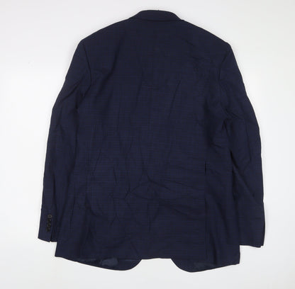 Mens UK Size 42 Marks and Spencer Regular Blue Suit Jacket