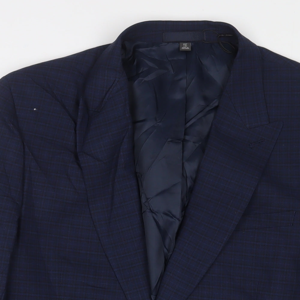 Mens UK Size 42 Marks and Spencer Regular Blue Suit Jacket